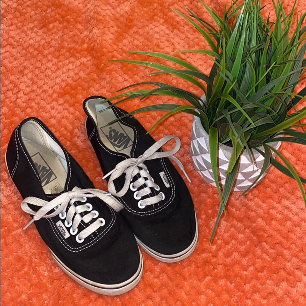 Black and white Vans